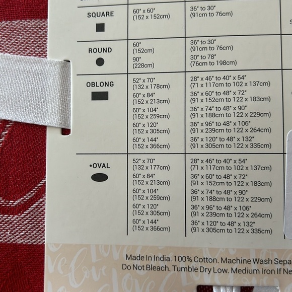 Rachel Zoe Valentines Day Hearts Plaid Tablecloth 60”x120” Farmhouse New - Picture 2 of 2